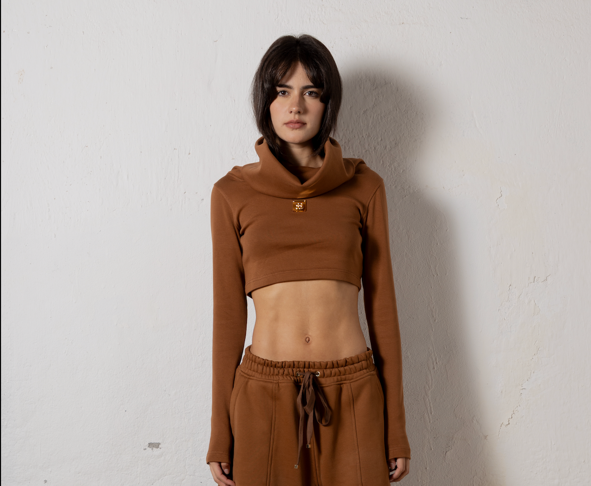 TOP CROPPED MANGA COMPRIDA