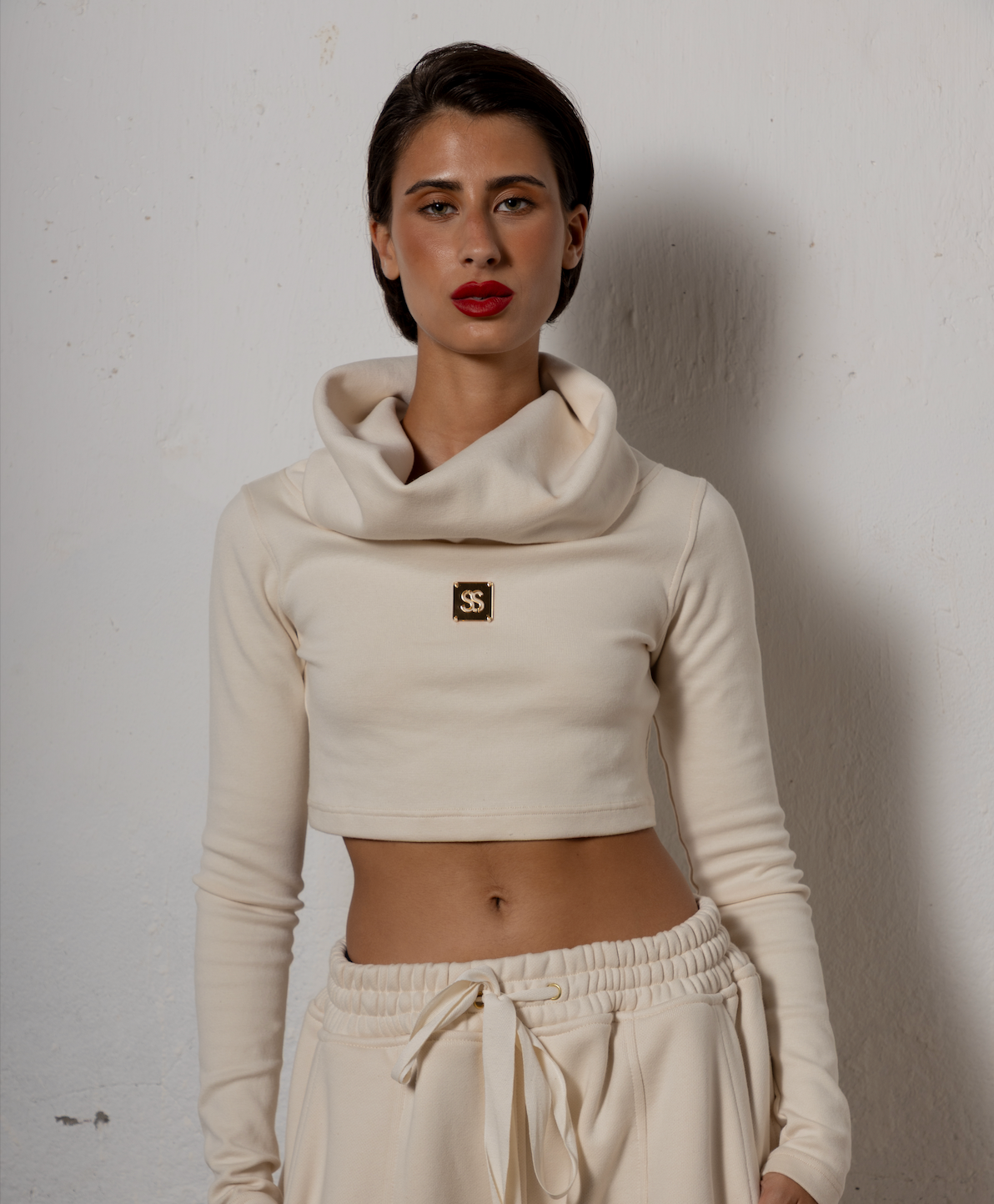 TOP CROPPED MANGA COMPRIDA