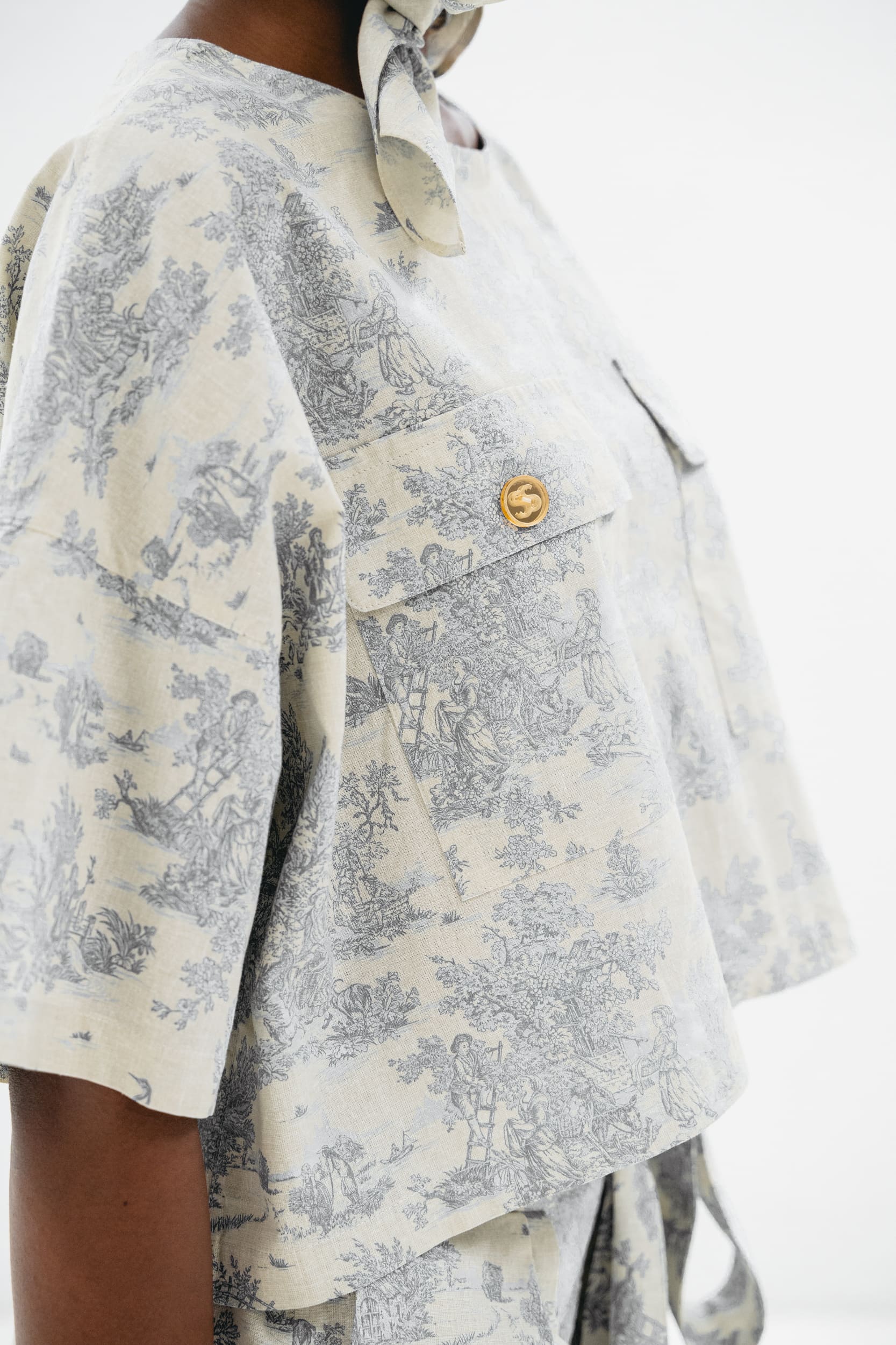 T-SHIRT TOILE DE JOUY AZUL