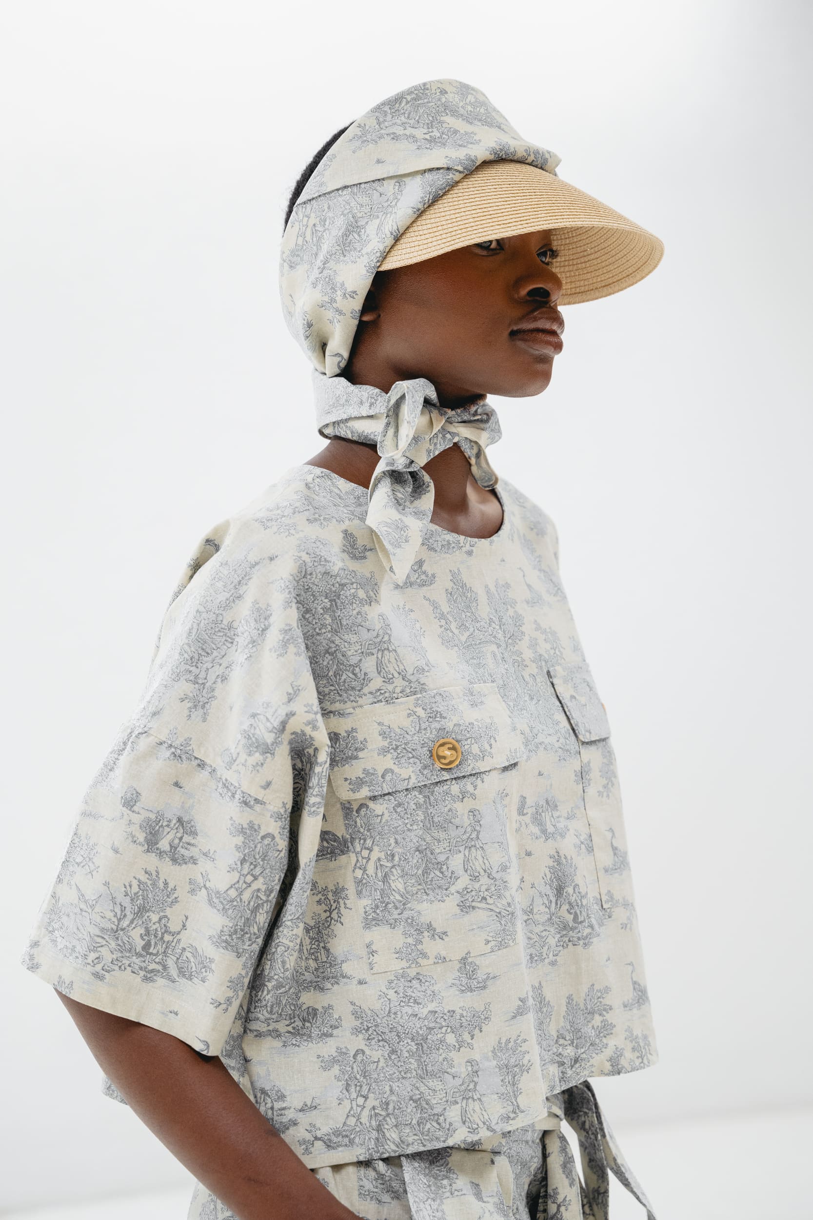 T-SHIRT TOILE DE JOUY AZUL