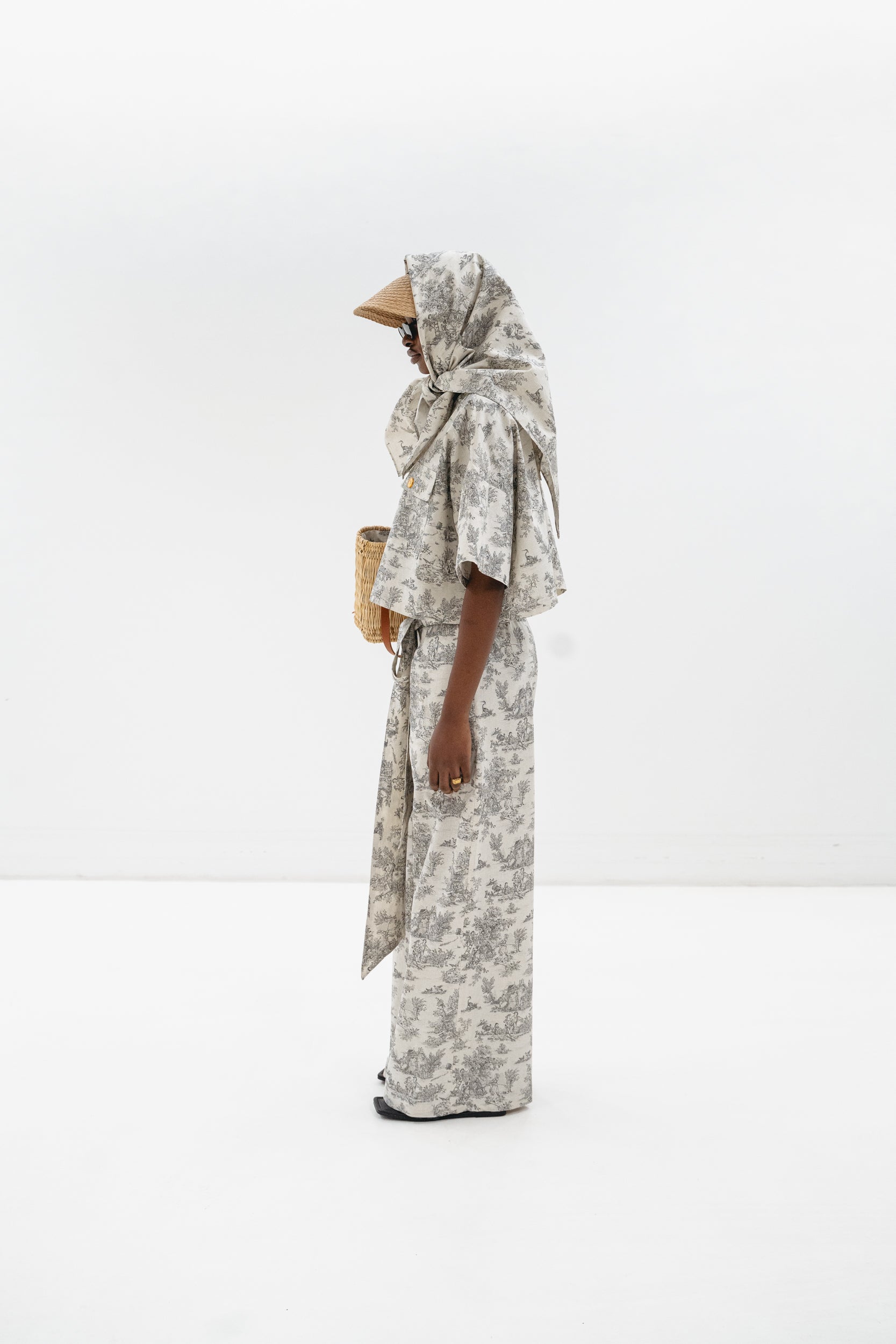 T-SHIRT TOILE DE JOUY PRETO