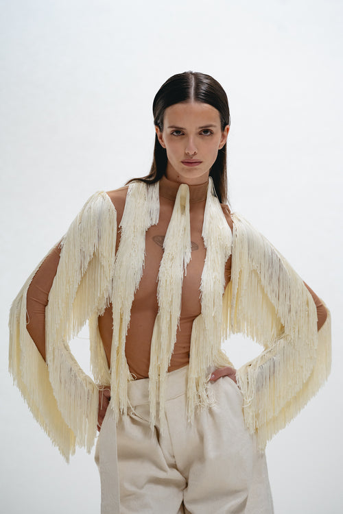 BODY GOLA ALTA FRANJAS MARFIM