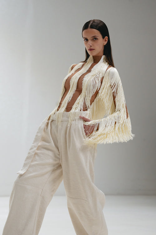 BODY GOLA ALTA FRANJAS MARFIM